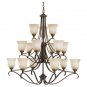 Parkview Fifteen Light Chandelier in Russet Bronze