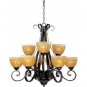 Barcelona 9 Lt. 2-tier Chandelier by Maxim Lighting