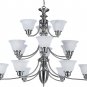 MALIBU 15 LT 3 TIER CHANDELIER