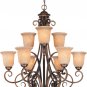 Medici 9 Light Chandelier by Dolan Lighting