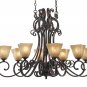 Golden Lighting Meridian Eight-Light Chandelier