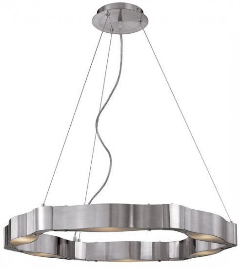 Titanium - Six Light Cable Chandelier