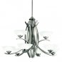 Bellamy Antique Pewter Nine-Light Chandelier