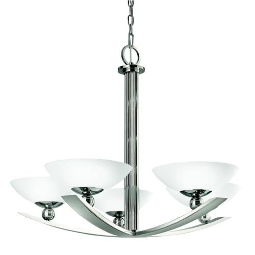 Palla Polished Nickel Five-Light Chandelier