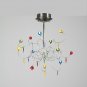 PLC Lighting Nautilus Twelve Light Pendant in Satin Nickel