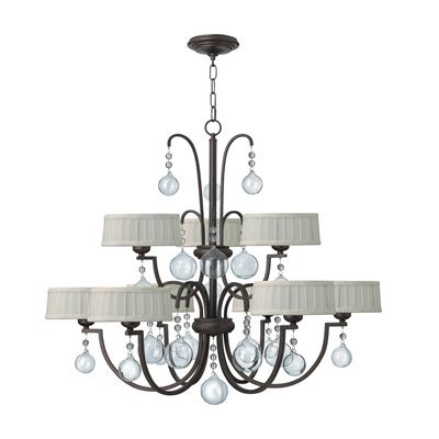 Fredrick Ramond Prosecco 2 Tier 9-Light Chandelier