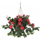 Hibiscus Silk Hanging Basket