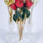 Six 8" Real Red Roses