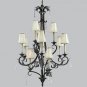 Veranda 12 Light Chandelier with Antiqued Ivory Candles