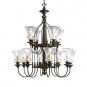 Fiorentino 12 Light 2 Tier Chandelier with Clear Seeded Glass