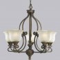 5-Light Guildhall Chandelier, Roasted Java.