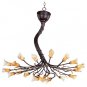 Evolution Bronze and Amber Twenty-Light Chandelier