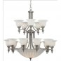 Dolan Designs Richland Satin Nickel Fifteen-Light Chandelier
