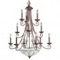 Verona Cobblestone 1 Chandelier with Downlight