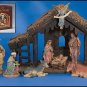 10-Pc Nativity Set with Wood Stable