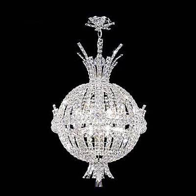 12 Light Eclipse Sphere Large Pendant, Silver