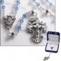 Sapphire Diamond-Cut Crystal Rosary