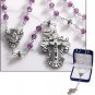Amethyst Diamond-Cut Crystal Rosary