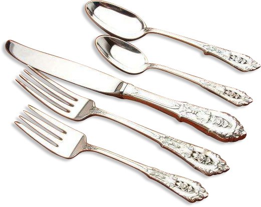 Rose Point Sterling Silver 66 PC Place Setting.