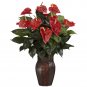 Anthurium with Vase Silk Plant