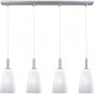 CARTE satin nickle finish with zebra glass PENDANT BY ET2 LIGHTING