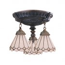 Mix-N-Match 3-Light Semi-Flush In Aged Walnut Mix-N-Match 3-Light Semi-Flush In Aged Walnut
