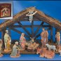 12-Pc Nativity Set with Wood Stable