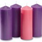 8" Advent Pillar Set