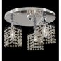 Tekno-mini - 3 Lite Crystal Flushmount Chandelier