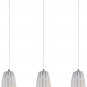 ET2 Lighting Minx - Three Light RapidJack Pendant Satin Nickel Finish with Translucent Frost Glass