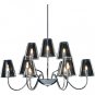 9 Light Chic Chandelier, Metal Chrome