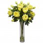 Peony w/Cylinder Silk Flower Arrangement