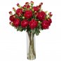 Giant Peony w/Cylinder Silk Flower Arrangement