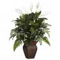 Mixed Greens & Spathyfillum Silk Plant