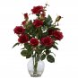 Rose Bush Silk Flower Arrangement