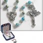 Aquamarine Murano Rosary