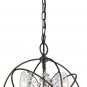 Restoration - Three Light Globe with Crystal Pendant by Sterling Industries