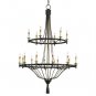 Currey & Company Priorwood Pyrite Bronze Eighteen-Light Chandelier
