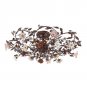 Cristallo Fiore Six Light Semi Flush Mount