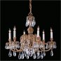 Novella 6 Light Single Tier Chandelier in Olde Brass