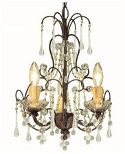 Ella 3 Light Dark Rust Mini Chandelier