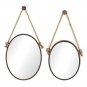 Sterling Industries 47" Oval Mirrors On Rope - (Set Of 2)