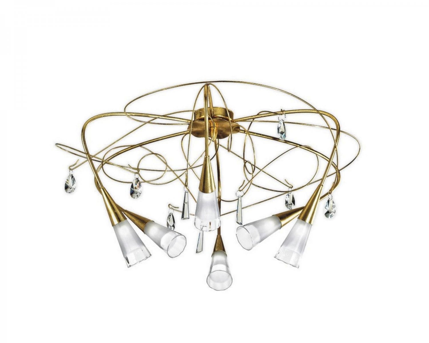 Zaneen Lighting Flute - Six Light Semi Flush Mount
