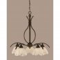 Toltec Lighting - 297-BRZ-759 - Swoop - Five Light Chandelier
