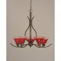Toltec Lighting - 295-BRZ-756 - Swoop - Five Light Chandelier