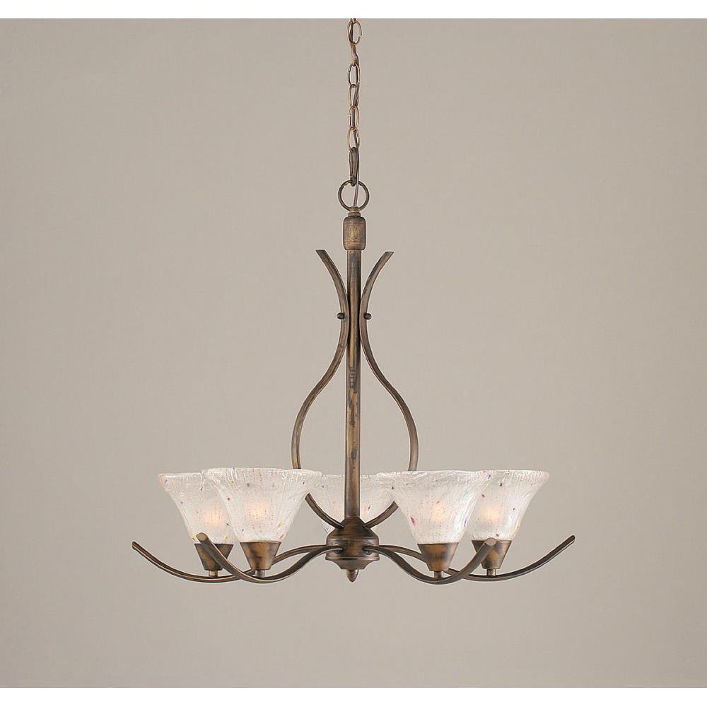 Toltec Lighting - 295-BRZ-751 - Swoop - Five Light Chandelier