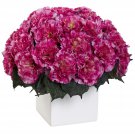 Dark Pink Carnation Arrangement w/Vase