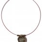 Choker necklace with bronze heart pendant: "My sweetheart"