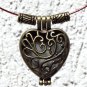 Choker necklace with bronze heart pendant: "My sweetheart"