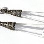 Bronze lever-back earrings with faceted crystal tassels and transparent bicones: "Les Cristallines"